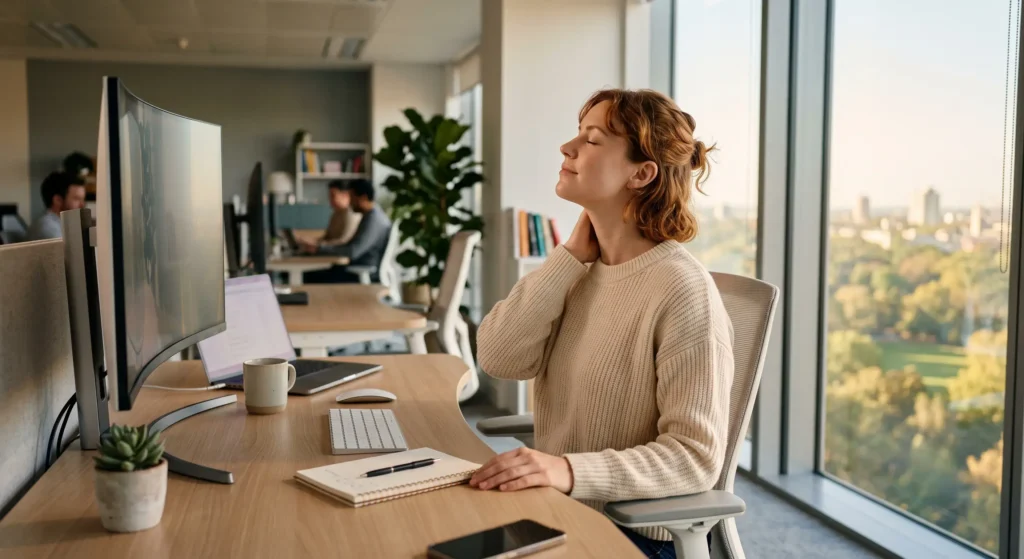 text neck stretches