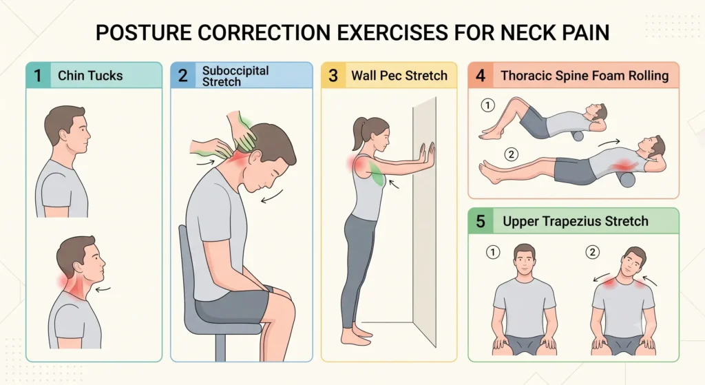 exercises for rounded shoulders and forward head posture