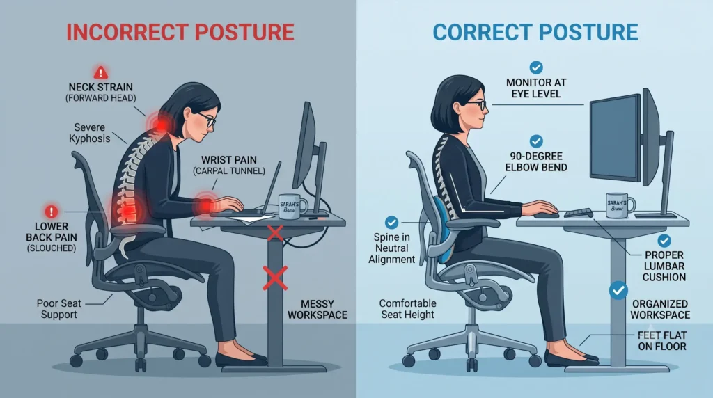 desk job lower back pain
